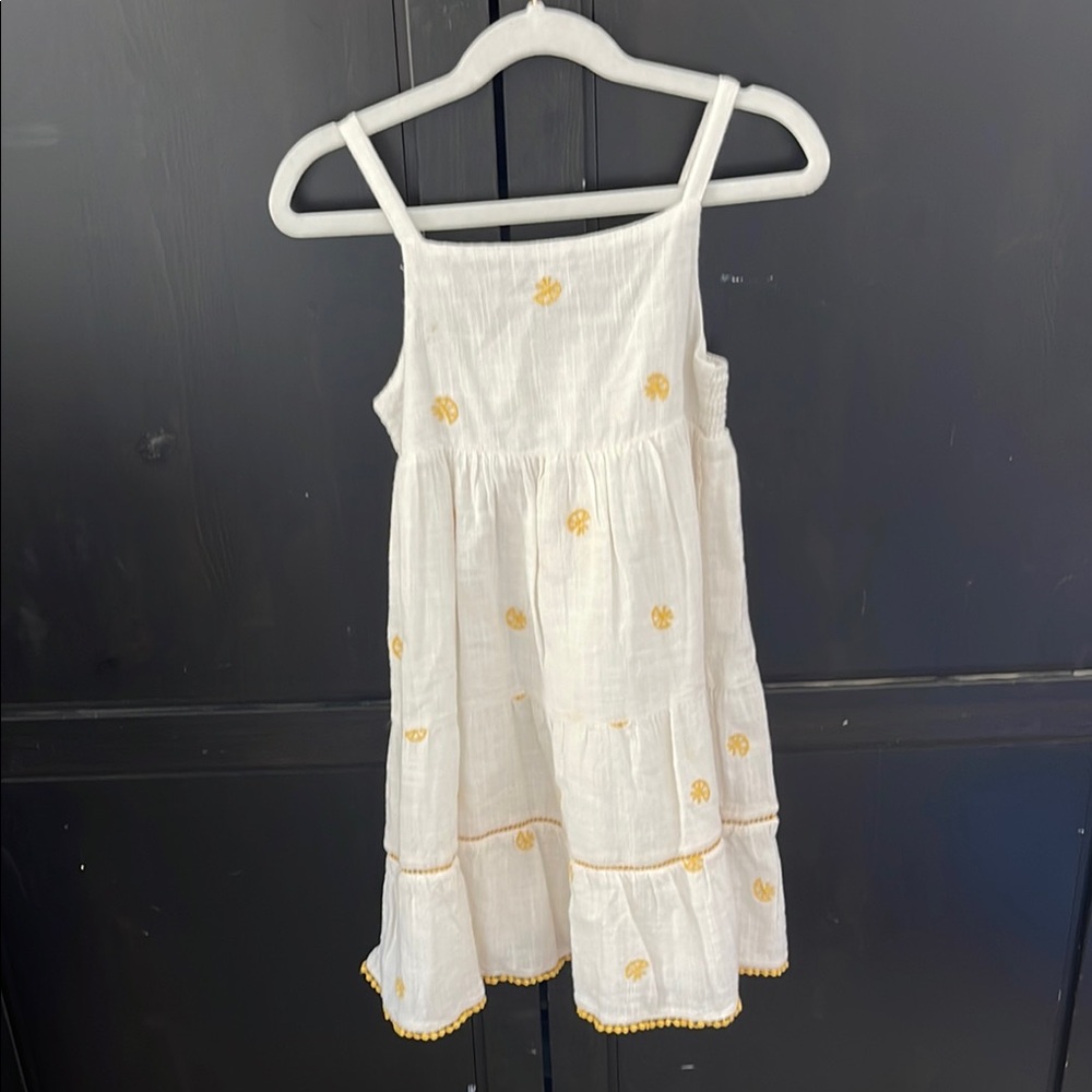 Cat & Jack White and Yellow Sundress Sleeveless Spaghetti Strap